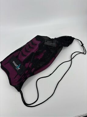 Phantom Aquatics Mesh Swim Bag in Black & Bright Pink